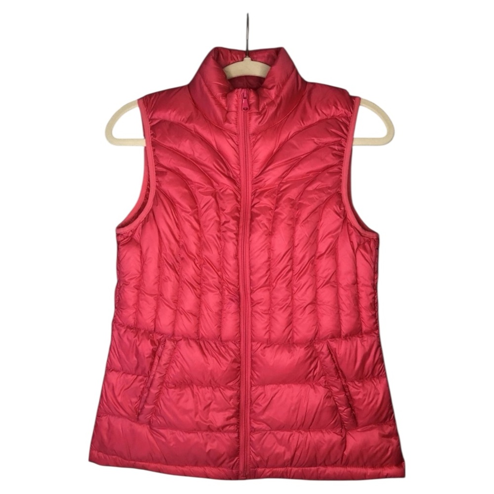 Hot Pink Be Inspired Down Puffer Vest 90% Down 10% Feather Sz S Pink BarbieCore